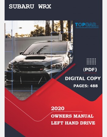 subaru wrx 2020 owners manual